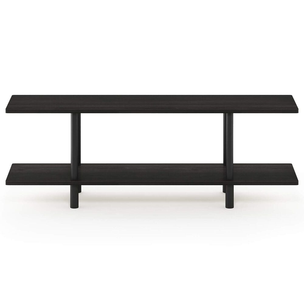 HOMLUX Turn-N-Tube 2-Tier Wide Display Shelf in Espresso and Black, , large