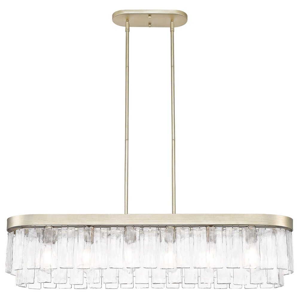 Golden Lighting Ciara 6-Light Linear Pendant in White Gold, , large