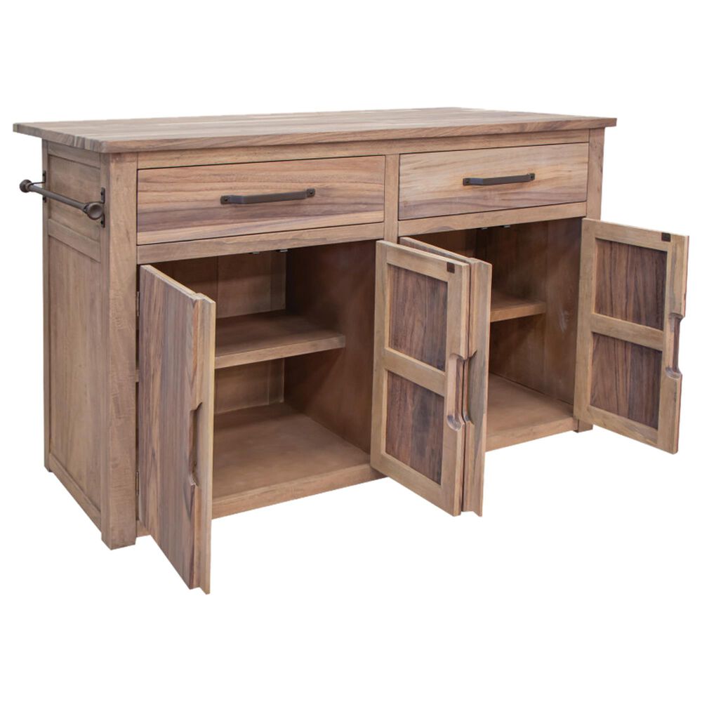 Fallridge Parota 4Door Kitchen Island in Natural Shop NFM