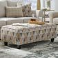 Xenia Tony Linen Cocktail Ottoman in Carmela Canyon, , large
