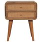 Hearth and Haven 2-Drawer Nightstand with Nordic Legs in Oak and Light Brown, , large