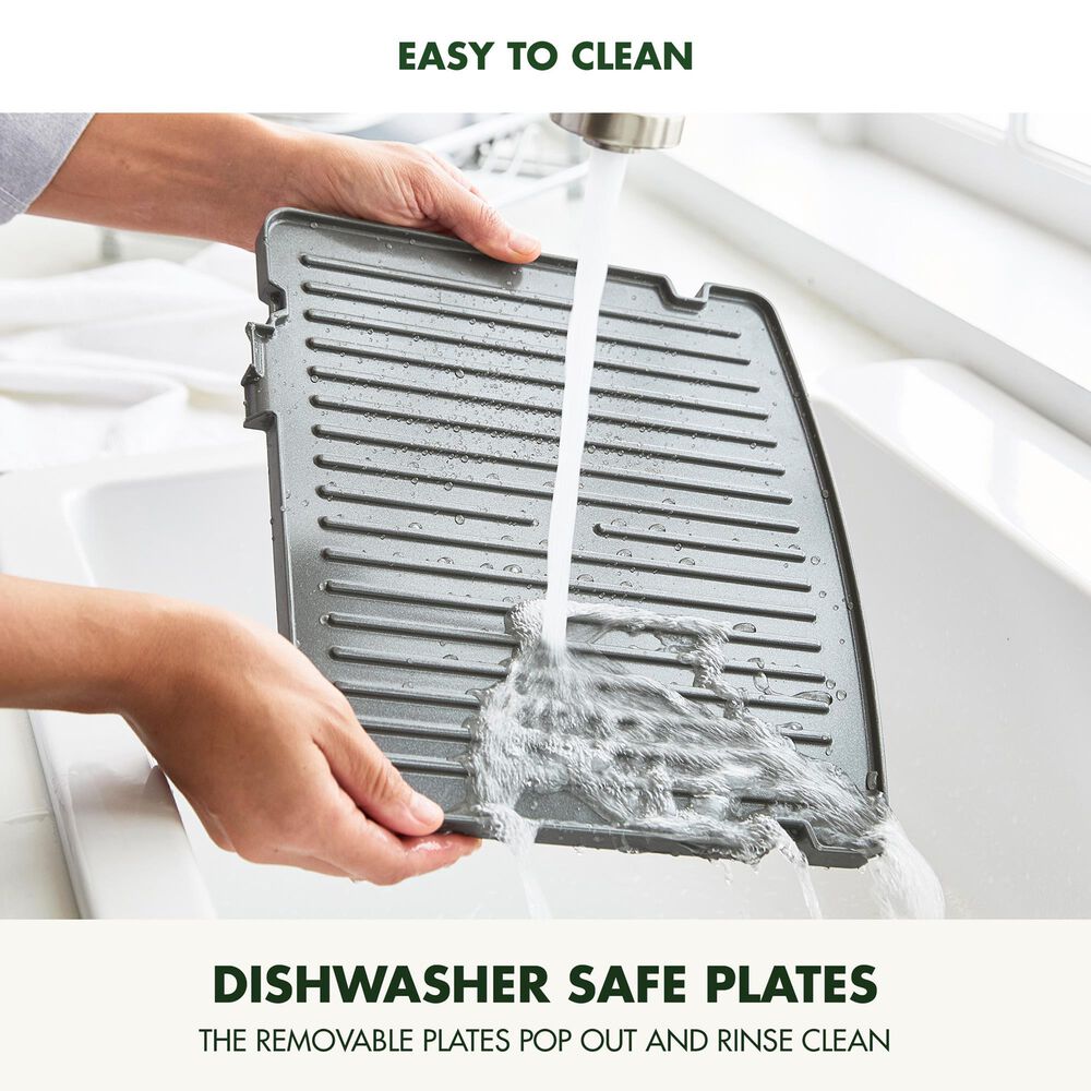 Green Pan Elite 14" Contact Grill and Griddle in Cloud Cream, , large