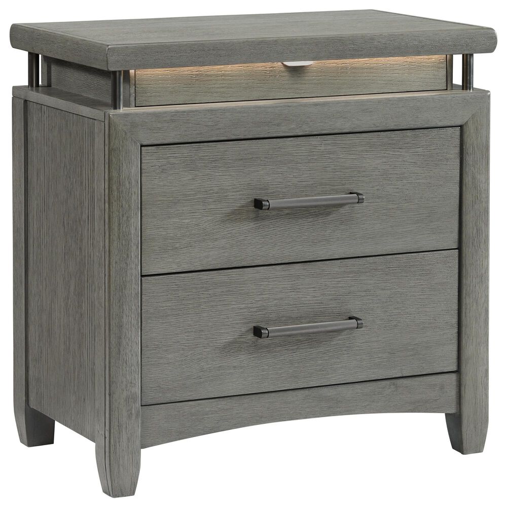 Davis International Cameron 3-Drawer Nightstand in Gray, , large
