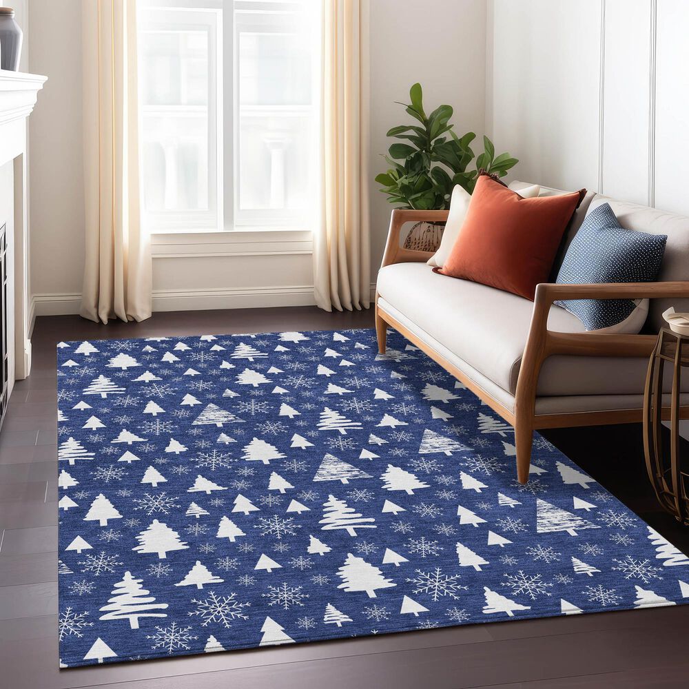 Dalyn Rug Company Wonderland WN23 3&#39; x 5&#39; Navy Indoor/Outdoor Area Rug, , large
