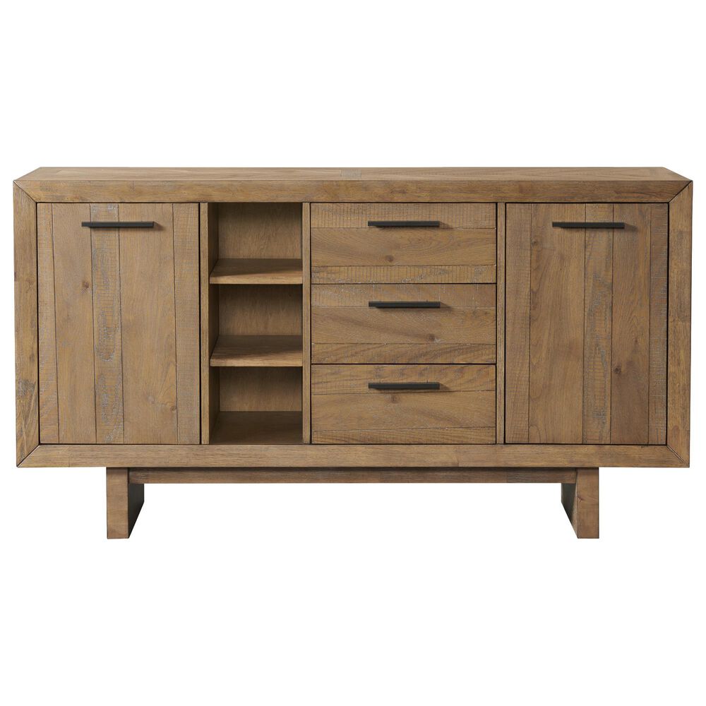 Hawthorne Furniture Landmark 66" Sideboard in Weathered Oak, , large