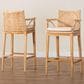 Baxton Studio Storsel Bar Stool in Natural (Set of 2), , large