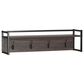 RiverRidge Home Afton 4-Hook Wall Shelf in Dark Weathered Woodgrain and Black, , large