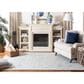 Safavieh Micro-Loop MLP506M 5" x 8" Light Blue and Ivory Area Rug, , large