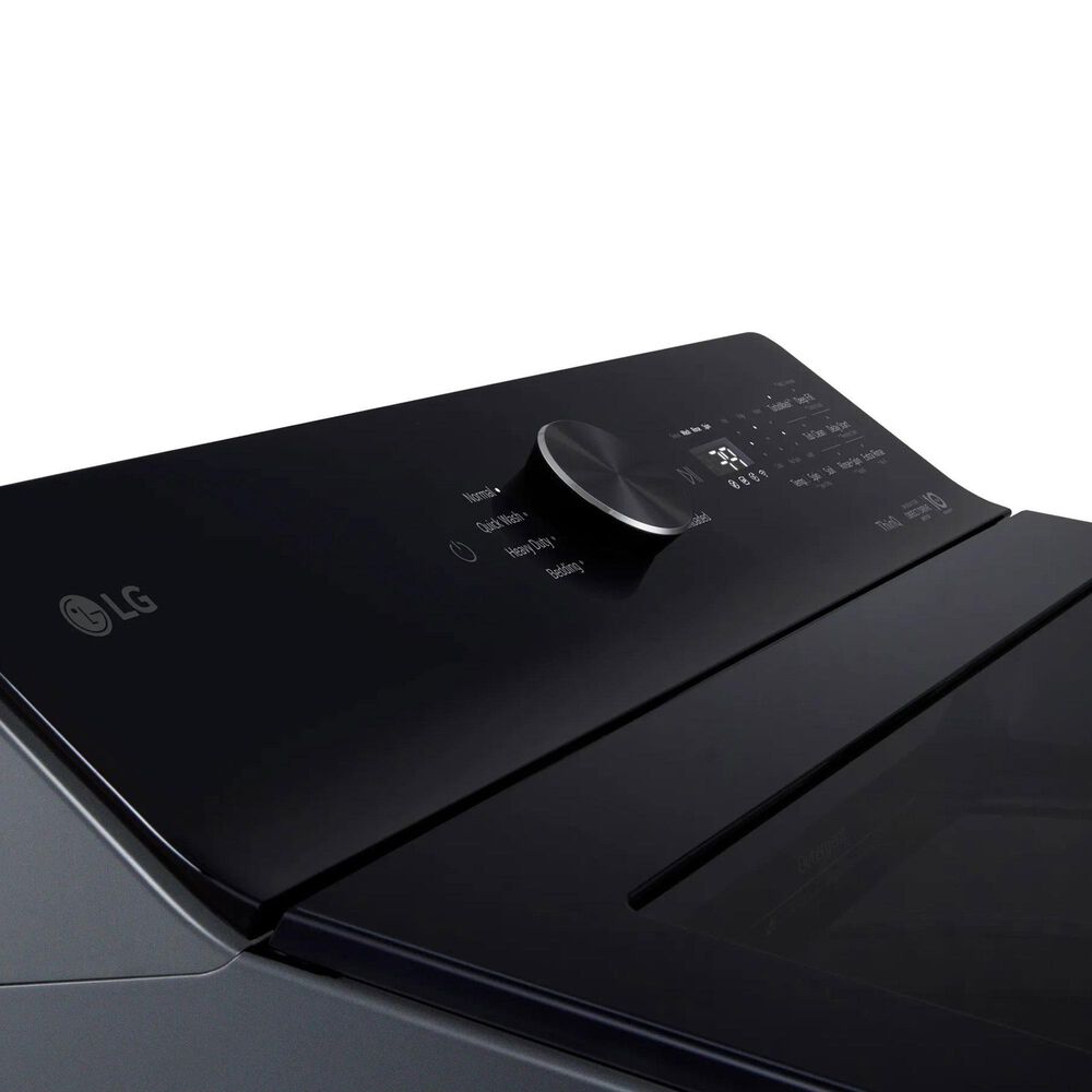 LG 5 Cu. Ft. Smart Top Load Washer and 7.3 Cu. Ft. Electric Dryer Laundry Pair in Platinum Black, , large