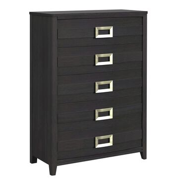 Mayberry Hill Tobias 5-Drawer Chest in Black, , large