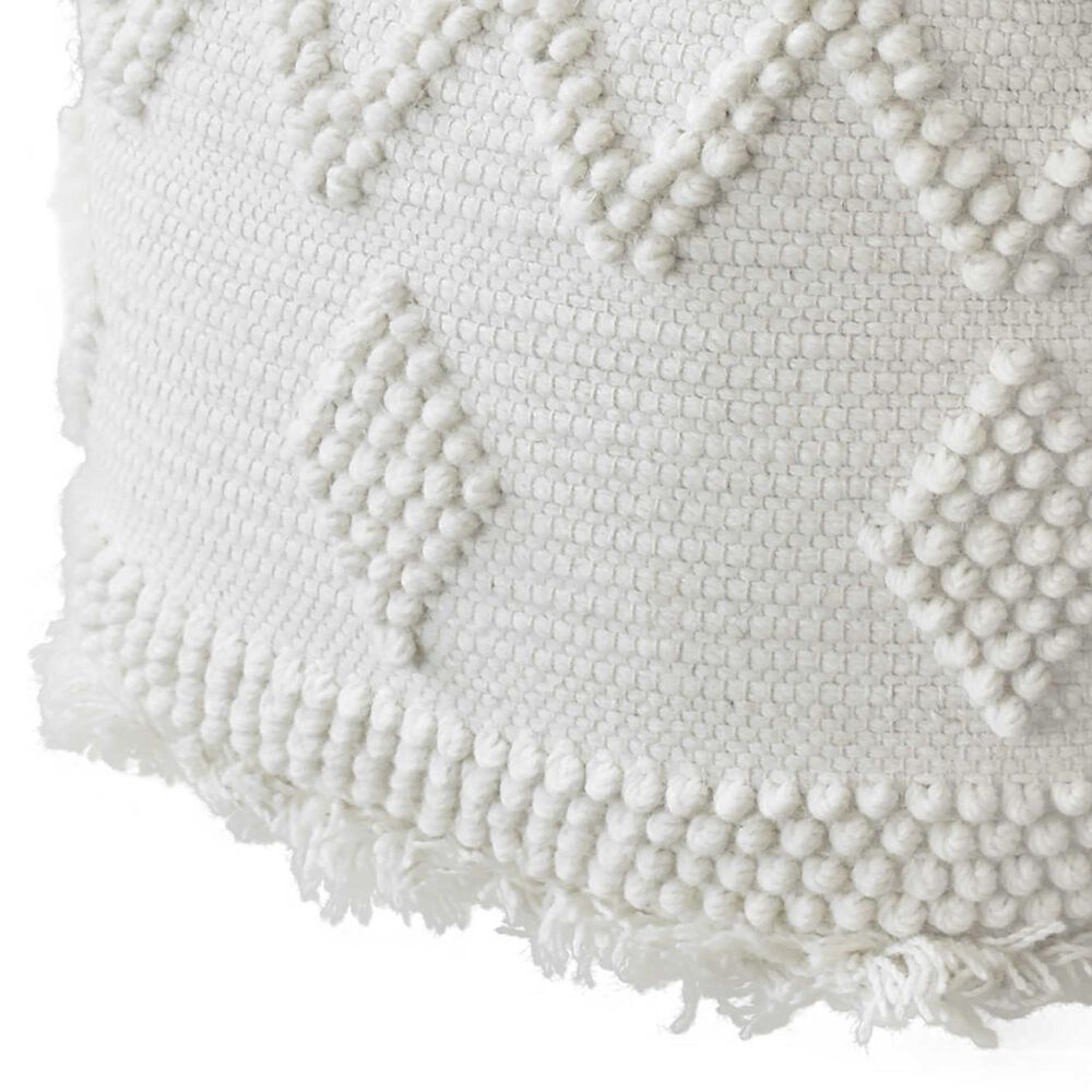 Uttermost Uriah Pouf in Soft Ivory, , large