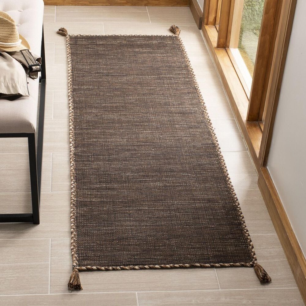 Safavieh Montauk 2&#39;3&quot; x 7&#39; Brown and Black Runner, , large