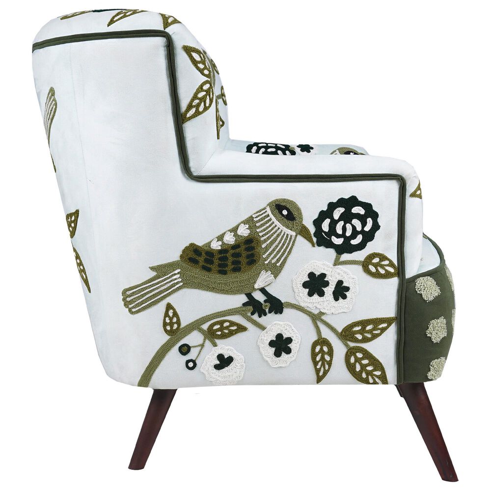 LR Home Matilda Accent Chair in Green and Multicolor, , large