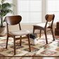 Baxton Studio Katya Side Chair with Sand Cushion in Walnut Brown (Set of 2), , large