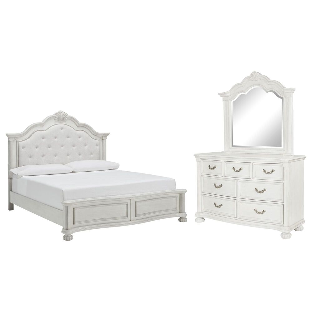 Ashley Montelaine 3-Piece King Panel Bedroom Set in Antique White, , large