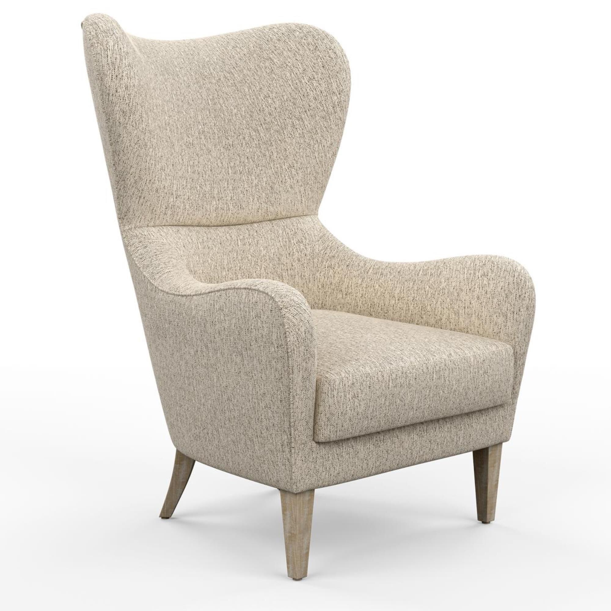 Hampton Park Arianna Swoop Wing Chair in Archer Heron Nebraska