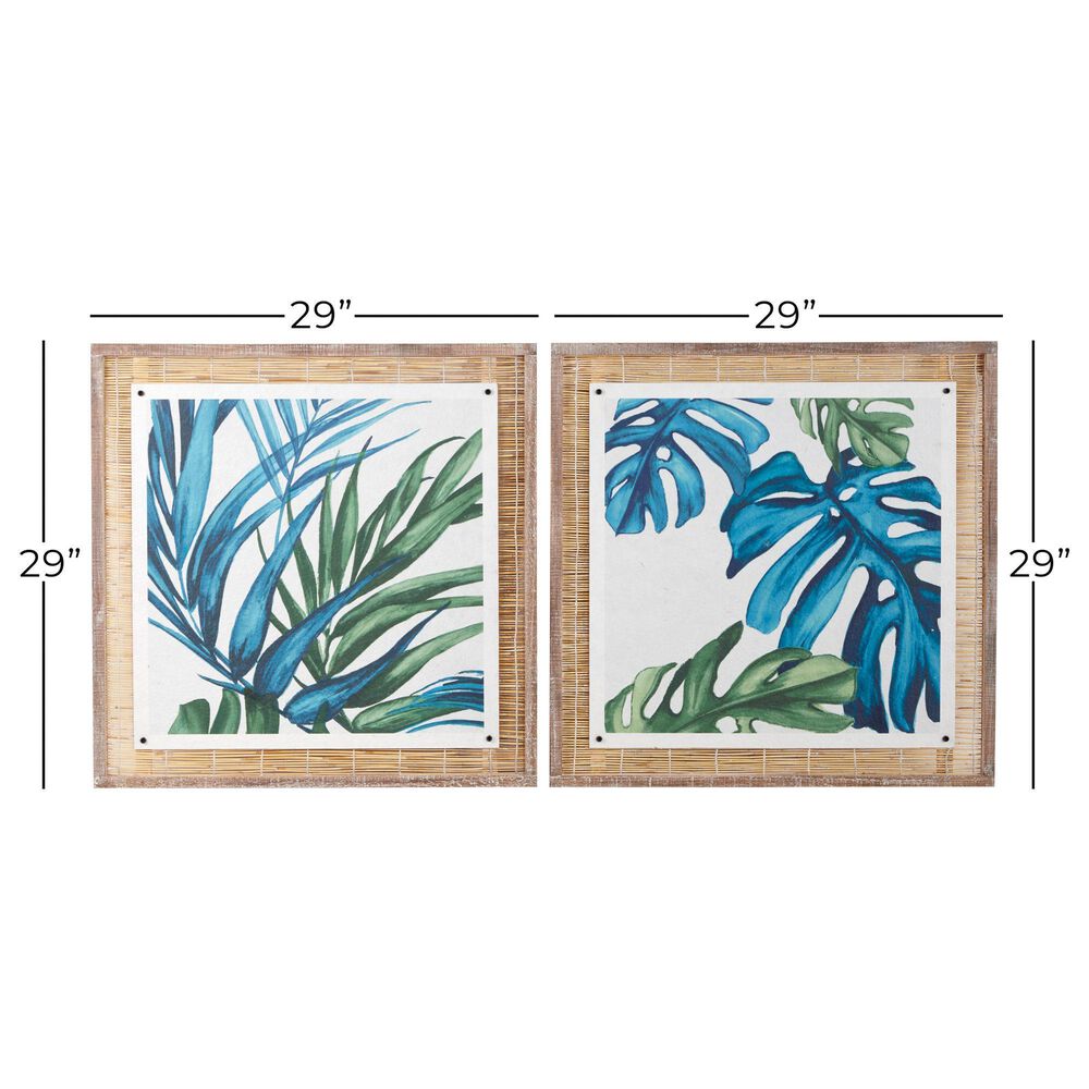Maple and Jade 29&quot; x 29&quot; Dried Plant Material Wall Decor in Multicolor &#40;Set of 2&#41;, , large