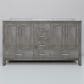 Lexora Home Jacques 60" Double Bathroom Vanity in Distressed Grey with 2 cm White Carrara Marble Top and Rectangular Sinks, , large