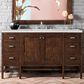 James Martin Vanities Addison 60" Single Bathroom Vanity in Mid-Century Acacia with 3 cm Lime Delight Quartz Top and Rectangular Sink, , large
