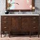 James Martin Vanities Addison 60" Single Bathroom Vanity in Mid-Century Acacia with 3 cm Lime Delight Quartz Top and Rectangular Sink, , large