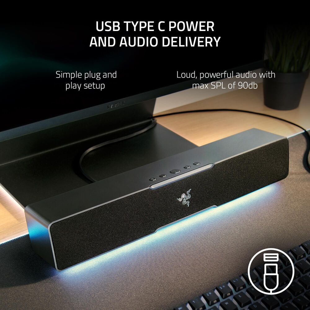 Razer Leviathan V2 X Bluetooth Gaming Soundbar in Black, , large