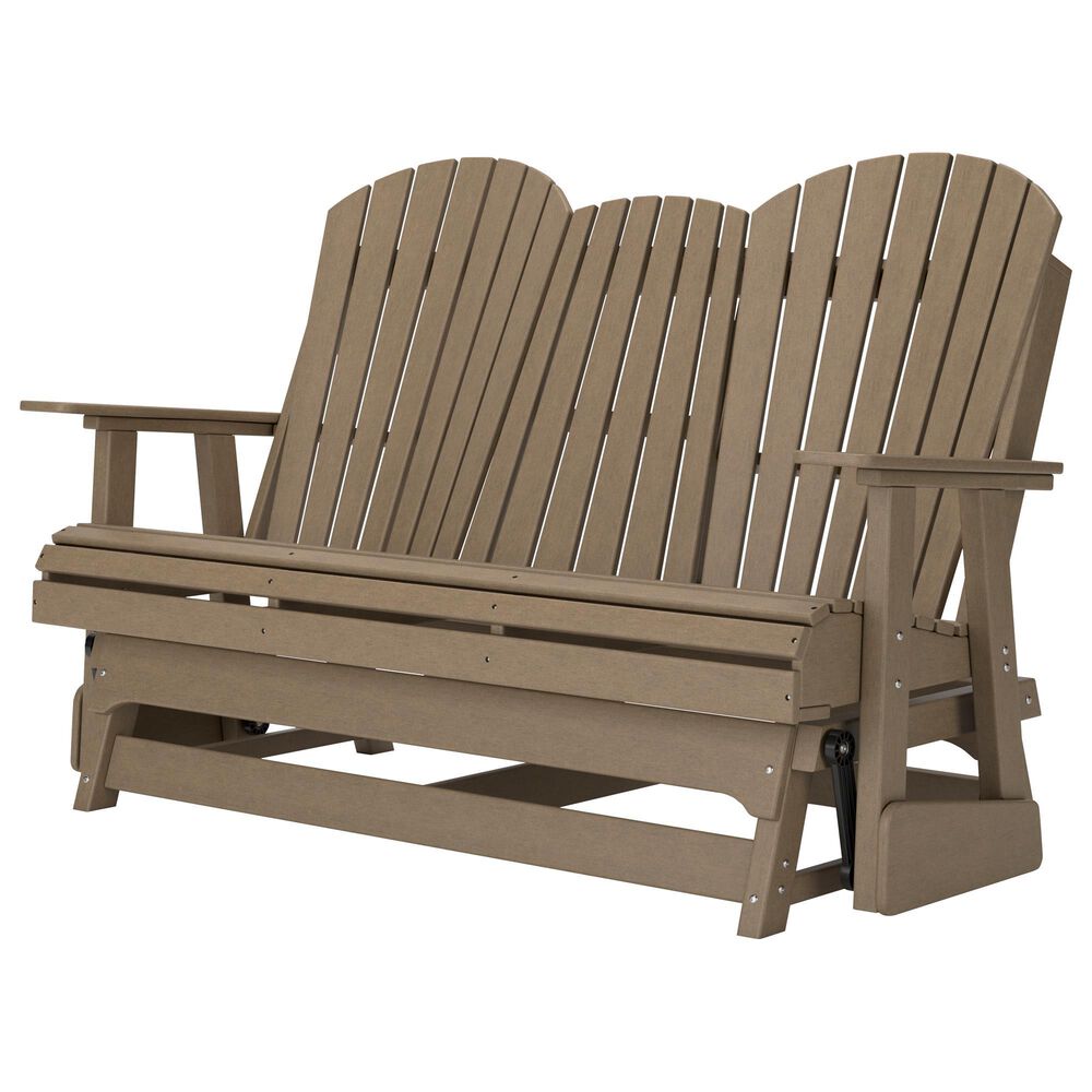 Ashley Hyland Wave Patio Glider Loveseat in Driftwood, , large
