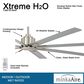 Minka-Aire Xtreme H2O 84" Indoor/Outdoor Ceiling Fan in Brushed Nickel Wet, , large