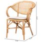 Baxton Studio Varick Arm Chair in Natural Brown, , large