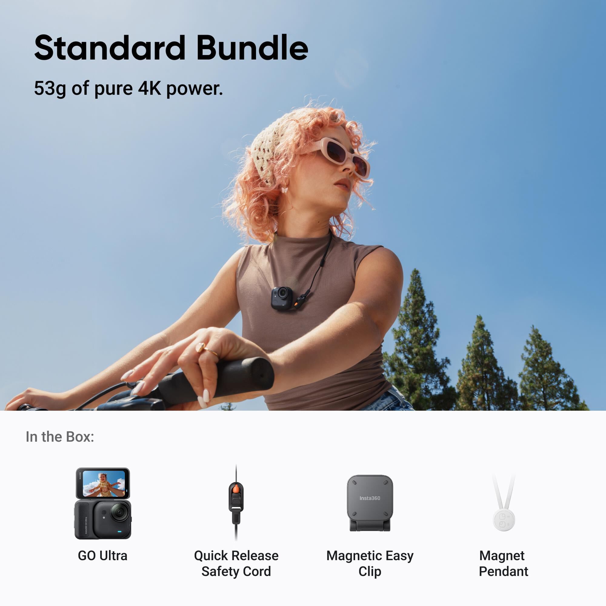 Insta360 GO Ultra Standard Bundle Action Camera in Midnight Black