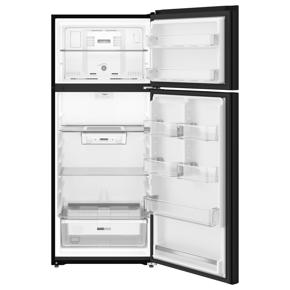 Whirlpool 18 Cu. Ft. Top Freezer Refrigerator with Total Coverage Cooling in Black, , large