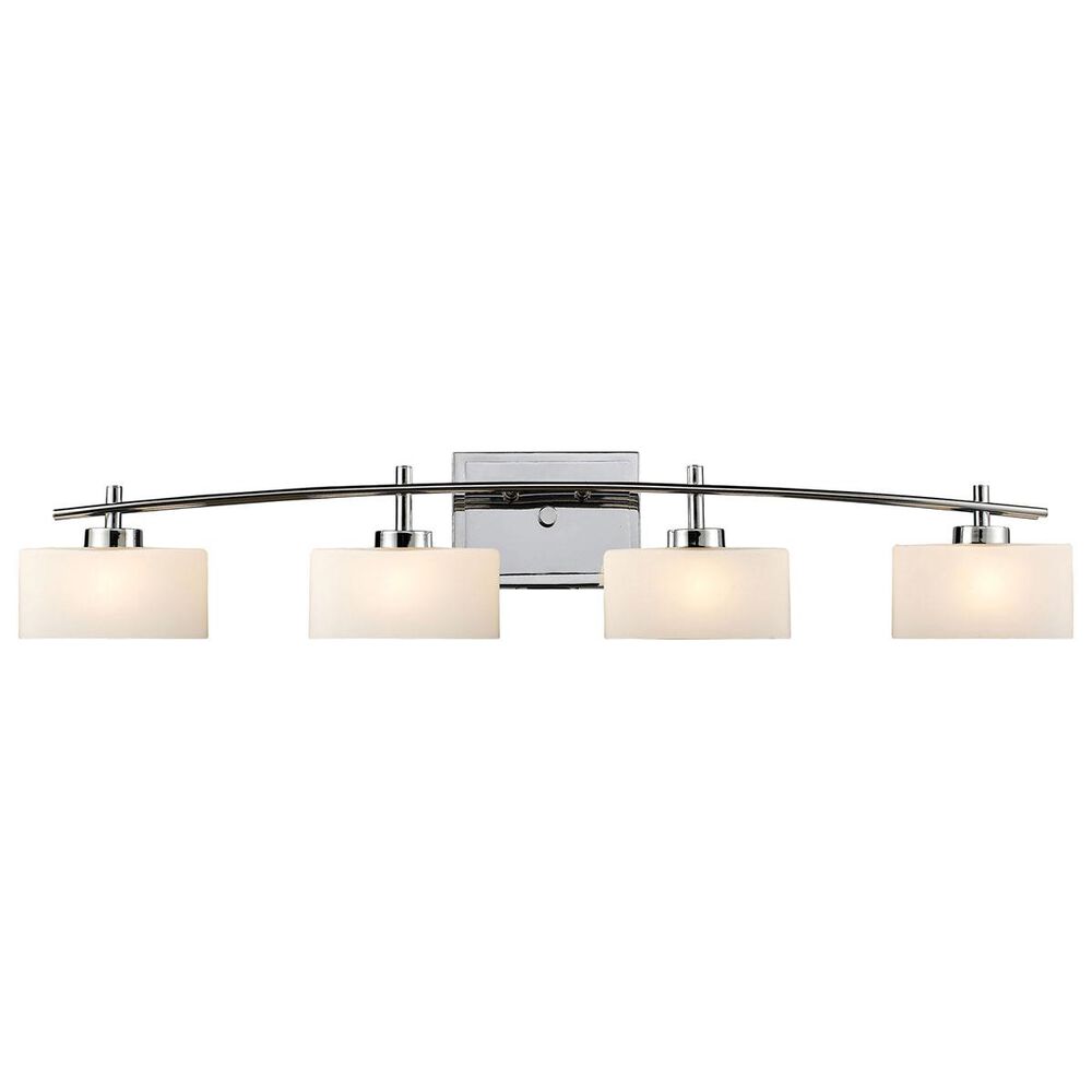 Stein World Eastbrook 4-Light Vanity In Polished Chrome And Opal White Glass, , large