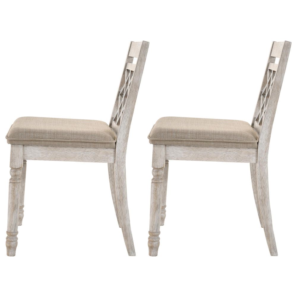 HOMLUX Side Chair in Distressed Natural (Set of 2), , large