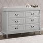 Delta Juliette 6 Drawer Dresser with Changing Top in Moonstruck Grey, , large