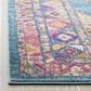Safavieh Madison MAD133A 4" x 6" Light Blue and Orange Area Rug, , large