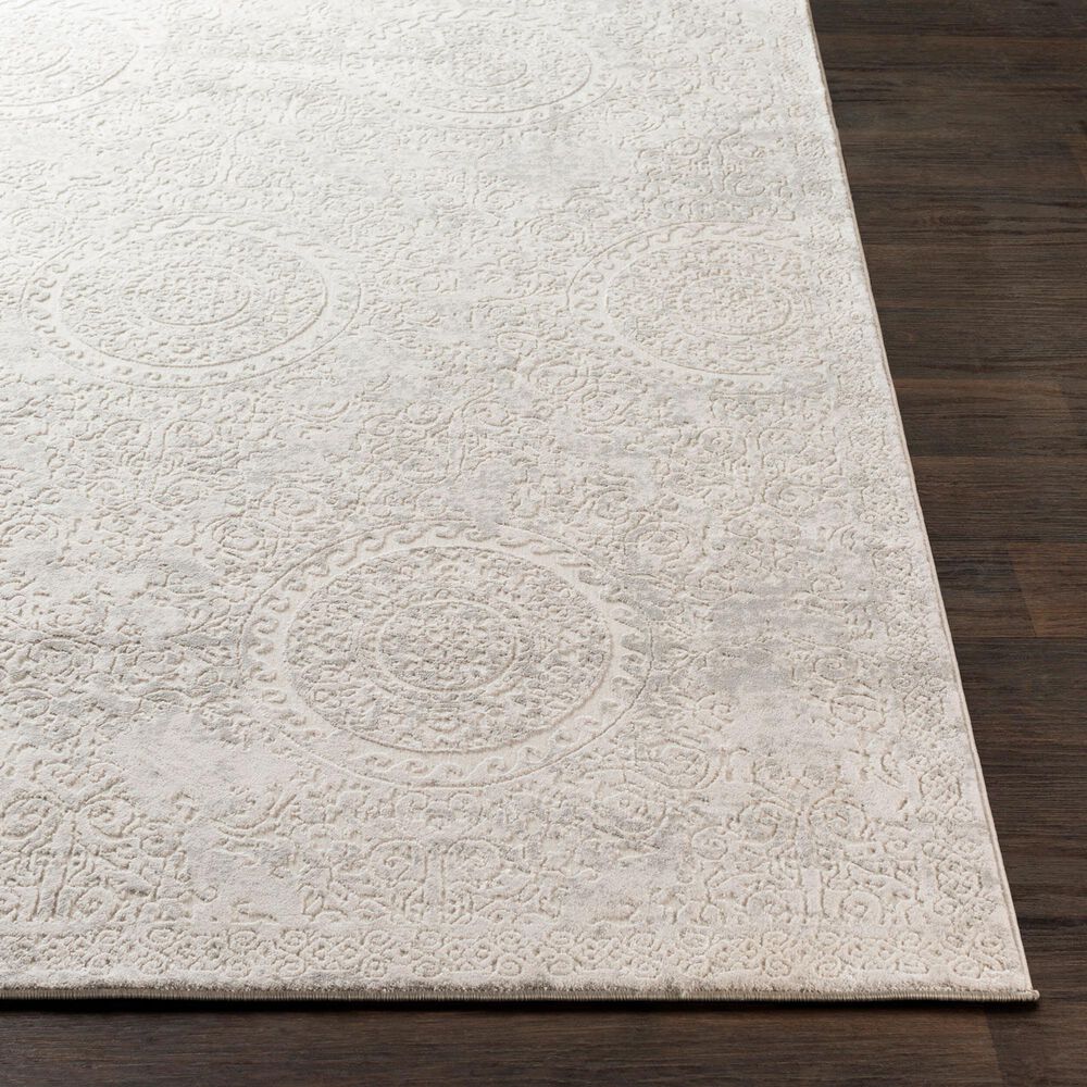 Surya Aisha AIS-2307 10&#39; x 14&#39; Light Gray and Off-White Area Rug, , large