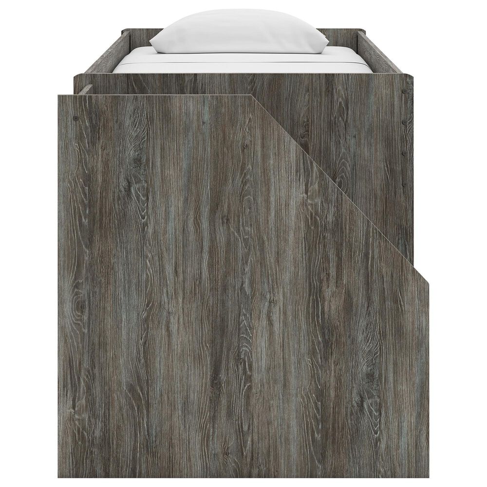 Ashley Frandern Twin Loft  Bed with Bookcase Storage in Gray, , large