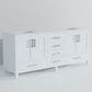 Lexora Home Jacques 80" Double Bathroom Vanity in White with 2 cm White Cultured Marble Top and Rectangular Sinks, , large