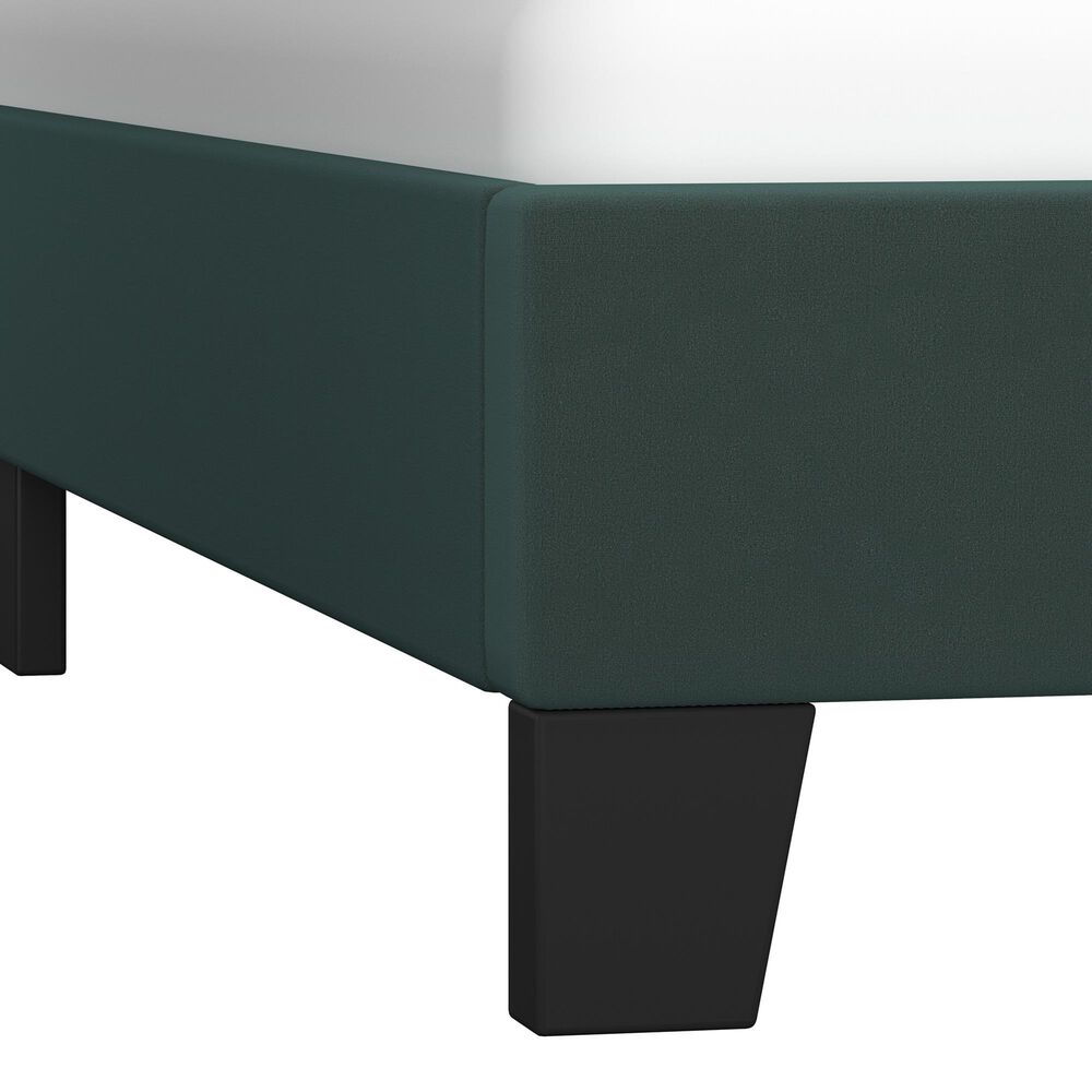 Richlands Furniture Cynthia Queen Panel Bed with Green Upholstery in Black, , large