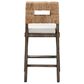 Baxton Studio Porsha Counter Stool in Dark Brown and Natural, , large