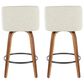 Lumisource Tintori Counter Stool in Cream, Walnut and Black (Set of 2), , large
