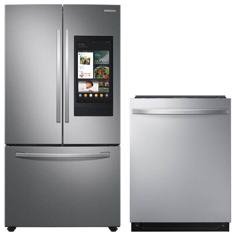Samsung 2-Piece Kitchen Package with 27.7 Cu. Ft. French Door Refrigerator in Stainless Steel, , large