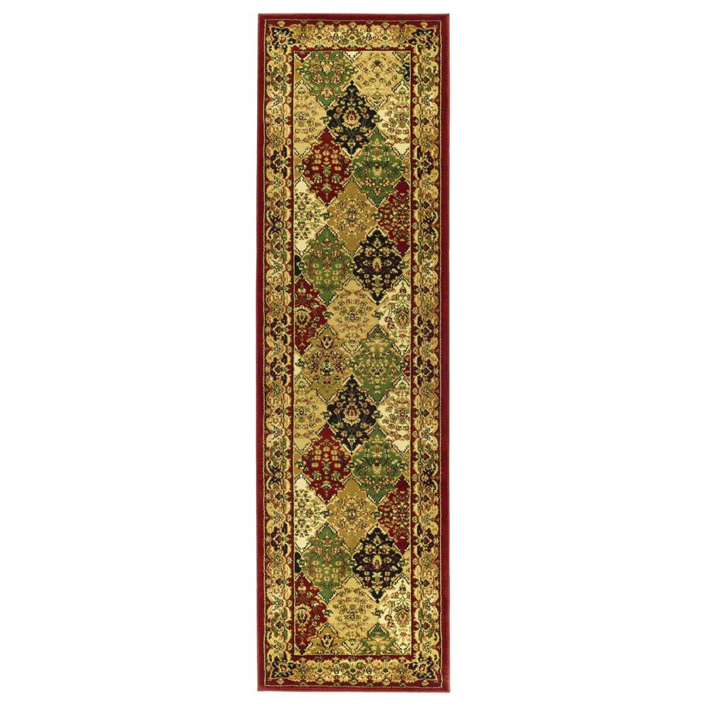 Safavieh Lyndhurst LNH221 2"3" x 12" Multicolor and Red Runner, , large