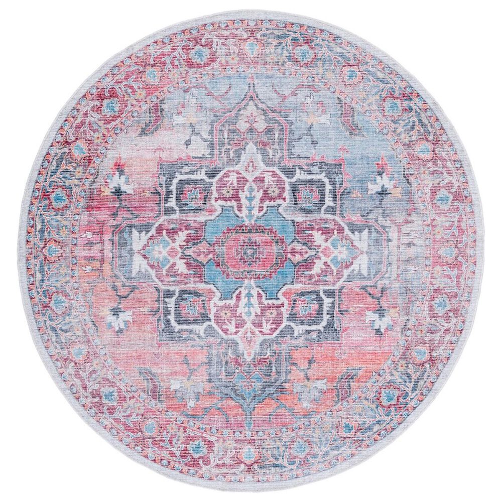 Safavieh Serapi  6"7" Round Rust and Ivory Area Rug, , large