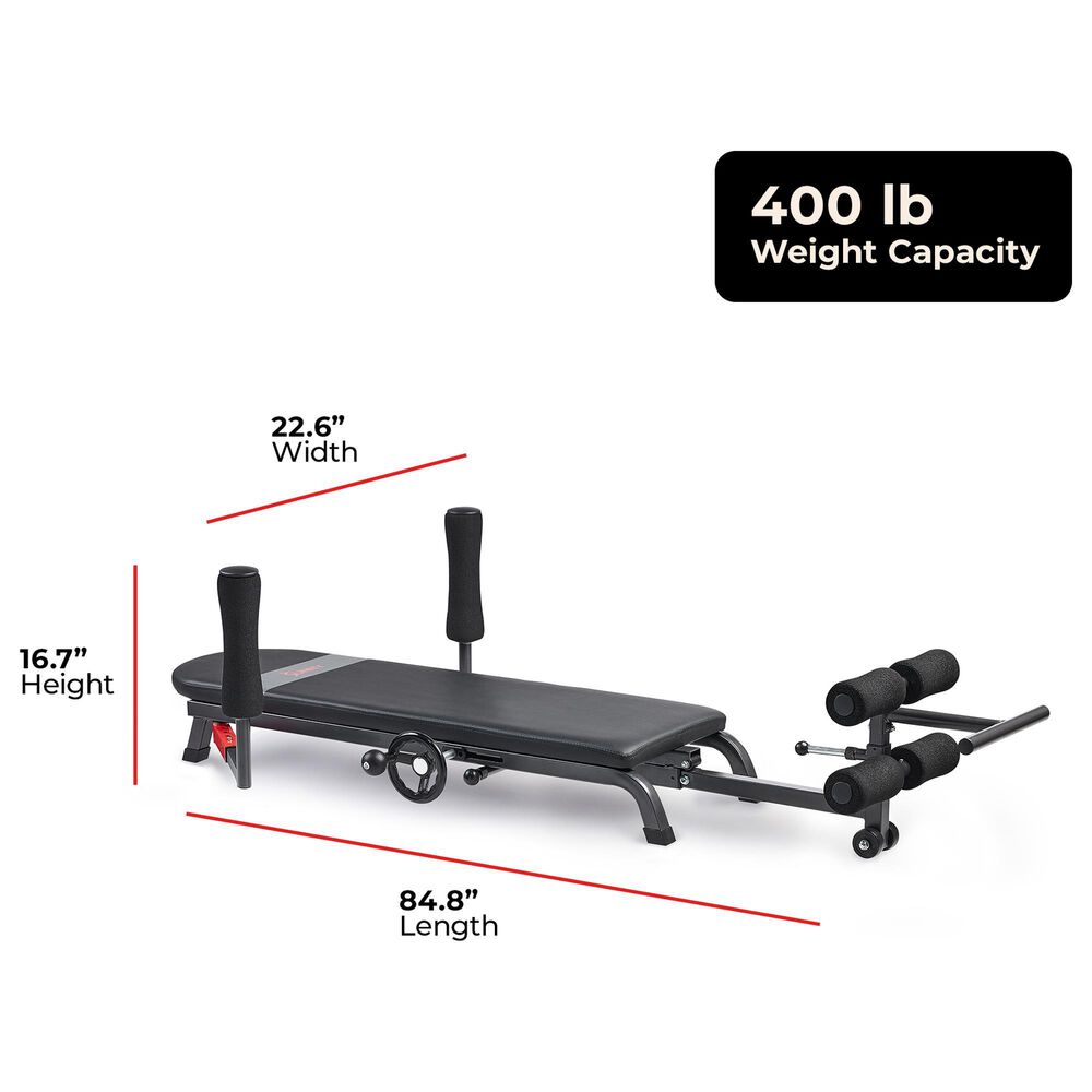 Sunny Health &amp; Fitness Adjustable Stretch and Decompression Table in Black, , large