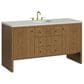James Martin Hudson 60" Single Bathroom Vanity in Honey Oak with 3 cm Lime Delight Silestone Top and Rectangular Sink, , large