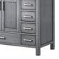 Lexora Home Jacques 84" Double Bathroom Vanity in Distressed Grey with 2 cm White Cultured Marble Top and Rectangular Sinks, , large