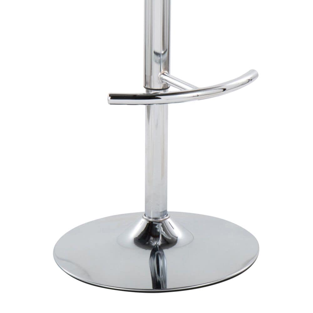 LumiSource Demi Swivel Adjustable Bar Stool with Black Upholstery in Chrome (Set of 2), , large