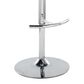 LumiSource Demi Swivel Adjustable Bar Stool with Black Upholstery in Chrome (Set of 2), , large