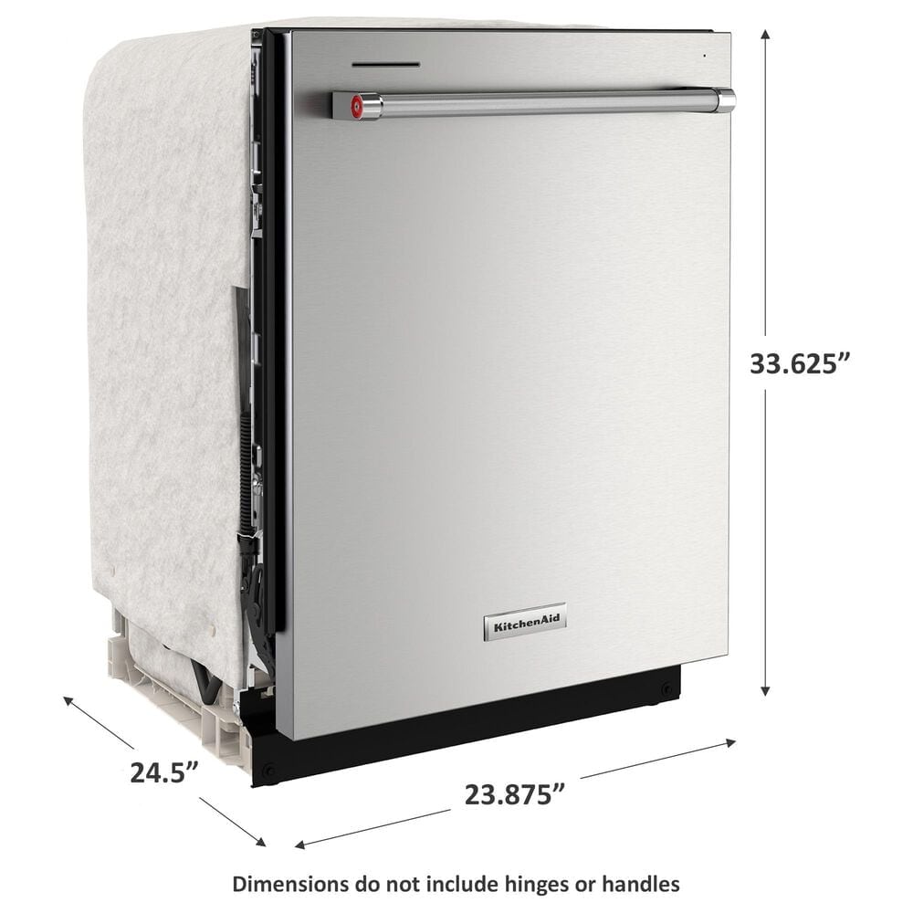 KitchenAid 24&quot; Built-In Bar Handle Dishwasher with FreeFlex 3rd Rack and Top Control in PrintShield Stainless Steel, , large