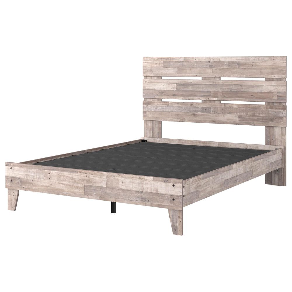 Ashley Neilsville Queen Panel Platform Bed in Whitewash, , large
